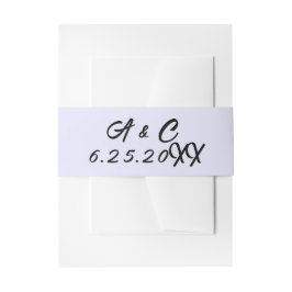 Mit Monogramm Minimalistische Wrap Einladung Bauch Einladungsbanderole