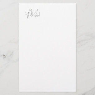 Mit Monogramm Minimalistischer Schlichter Name Briefpapier