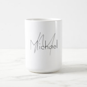Mit Monogramm Minimalistischer Schlichter Name Kaffeetasse
