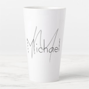 Mit Monogramm Minimalistischer Schlichter Name Milchtasse