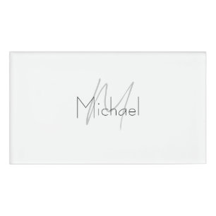 Mit Monogramm Minimalistischer Schlichter Name Namenschild