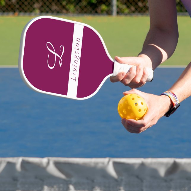 Mit Monogramm mit Name Pickleball Paddle (InSitu)