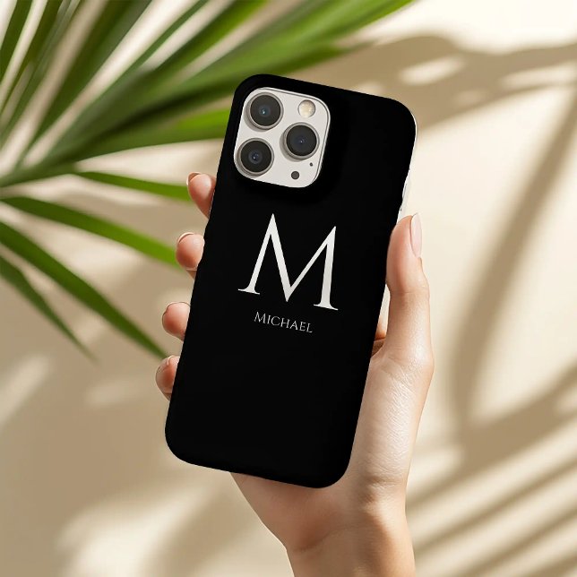 Mit Monogramm Modern minimal Case-Mate iPhone Hülle (Von Creator hochgeladen)