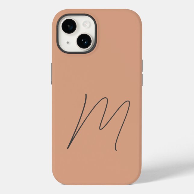 Mit Monogramm moderne Schlichte Anfangsskripte Case-Mate iPhone Hülle (Rückseite)