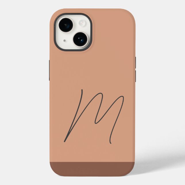 Mit Monogramm moderne Schlichte Anfangsskripte Case-Mate iPhone Hülle (Rückseite)