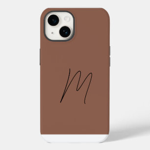 Mit Monogramm moderne Schlichte Anfangsskripte iPhone 14 Hülle