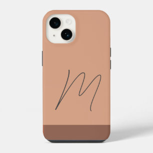 Mit Monogramm moderne Schlichte Anfangsskripte iPhone 14 Hülle
