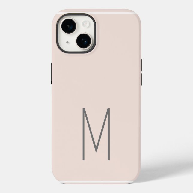 Mit Monogramm Moderne Schlichte Initial Case-Mate iPhone Hülle (Rückseite)