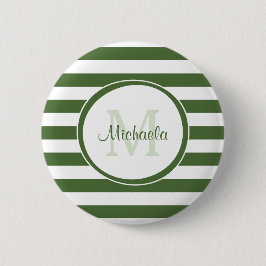 Mit Monogramm, moderne, weitläufige Waldstreifen Button