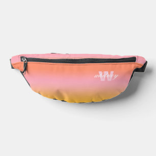 Mit Monogramm moderner Chic Pastel Ombre Bauchtasche