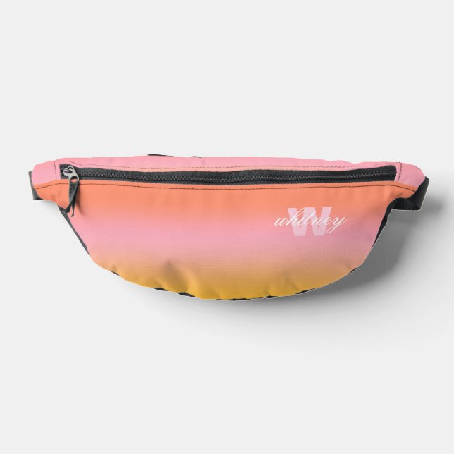 Mit Monogramm moderner Chic Pastel Ombre Bauchtasche (Ablage )