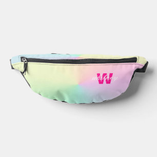 Mit Monogramm moderner Chic Pastel Ombre Bauchtasche