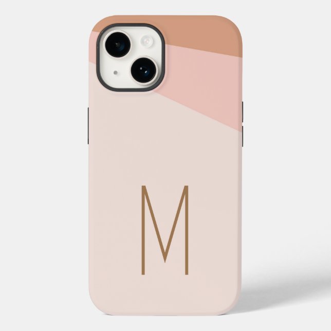 Mit Monogramm Modernes Schlichtes Urkunde Case-Mate iPhone Hülle (Rückseite)