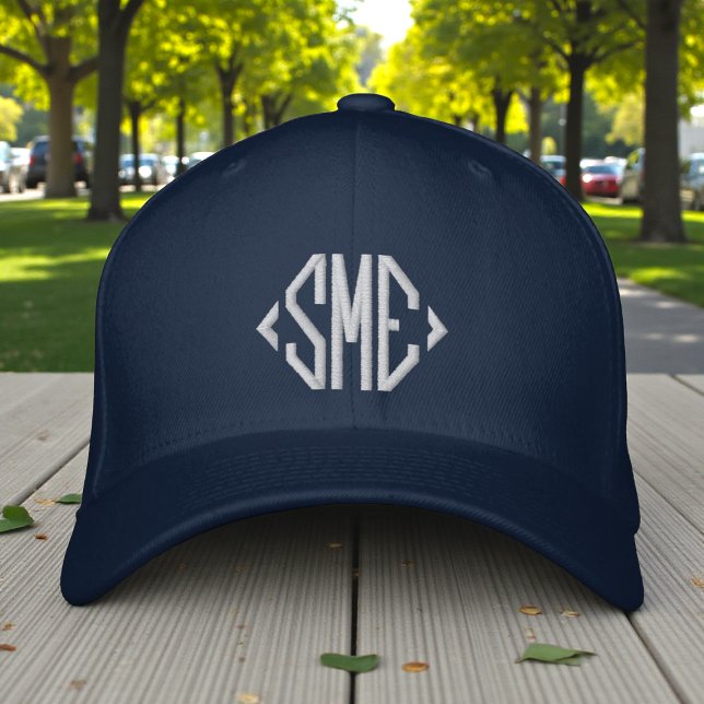 Mit Monogramm Monogramm-Initialen benutzerdefinier Bestickte Baseballkappe (Von Creator hochgeladen)