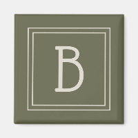 Mit Monogramm Moss Grün und Aus Weiß