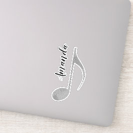 Mit Monogramm Muster für das musikalische Hahnentr Aufkleber