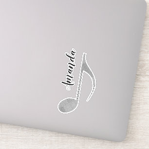 Mit Monogramm Muster für das musikalische Hahnentr Aufkleber