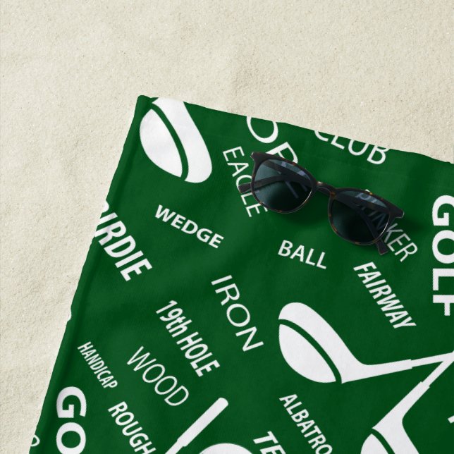 Mit Monogramm Muster für den Golfer Strandtuch (Beispiel)