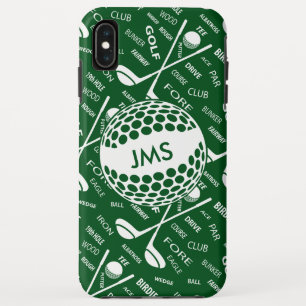 Mit Monogramm Muster für den Golfspieler Case-Mate iPhone Hülle