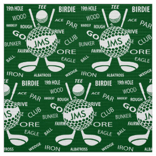 Mit Monogramm Muster für den Golfspieler Stoff