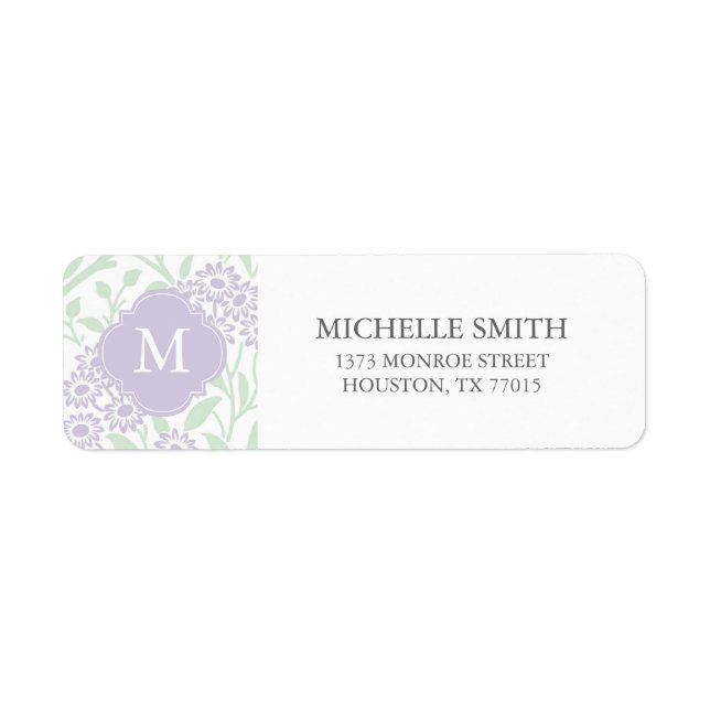 Mit Monogramm Muster für grüne Violette (Vorne)