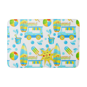 Mit Monogramm Muster für Sommer und Beach Fun Badematte