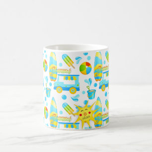 Mit Monogramm Muster für Sommer und Beach Fun Kaffeetasse
