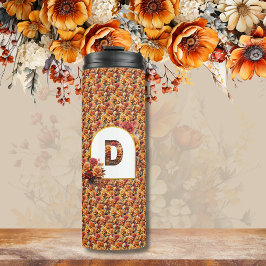 Mit Monogramm Mutter Oma Birthday Fall Floral Thermosbecher