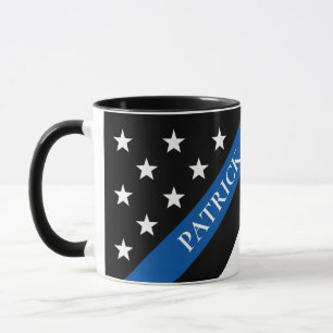 Mit Monogramm Name der Markierung "Police Thin Blu Tasse