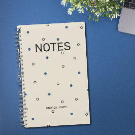 Mit Monogramm Name des neutralen Polka-Dots Notizbuch