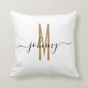 Mit Monogramm Name des Skriptstils  Kissen