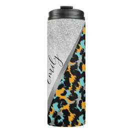 Mit Monogramm Name des Tierdrucks Thermosbecher