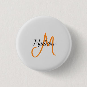 Mit Monogramm Name für moderne Handschrift Button