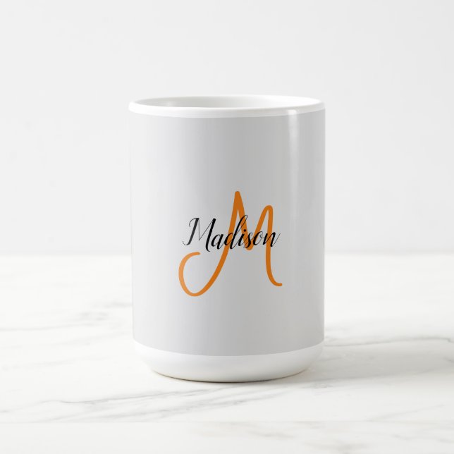 Mit Monogramm Name für moderne Handschrift Kaffeetasse (Mittel)