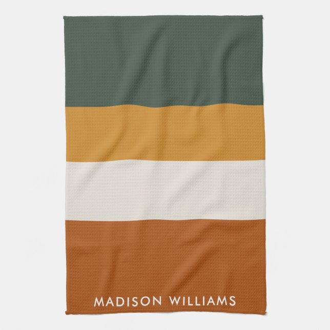 mit Monogramm, Name Geschirrtuch (Vertikal)