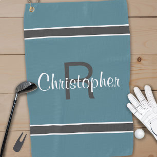 Mit Monogramm Name Initial Golfer Stilvolles Türki Golfhandtuch