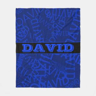 Mit Monogramm Name mit Namenssammlung in marinebla Fleecedecke
