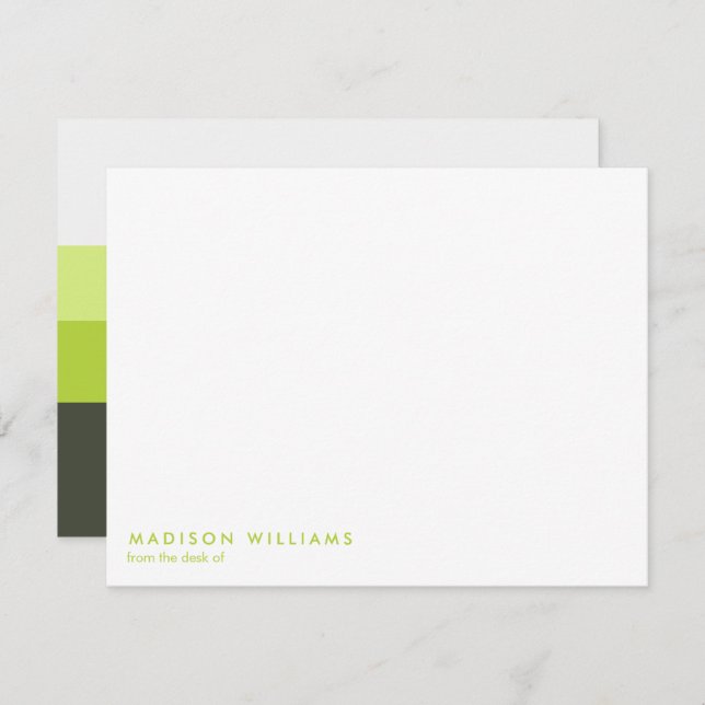 mit Monogramm, Name Mitteilungskarte (Vorne/Hinten)