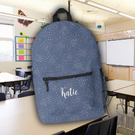 Mit Monogramm Name niedlich Blau/Rosa Monogramm Bedruckter Rucksack