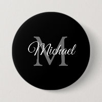 Mit Monogramm Name Schwarze Personalisierte Vorlag