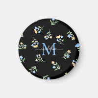 Mit Monogramm Name und Anfangsblauer Gelb