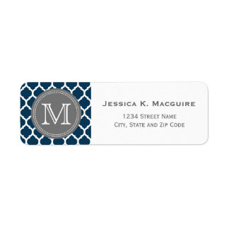 Mit Monogramm Navy Blue & Gray