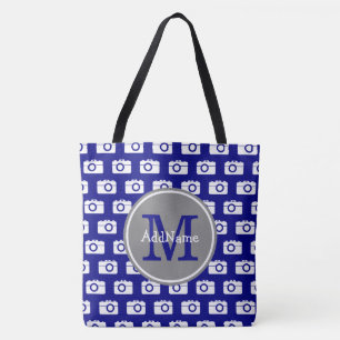 Mit Monogramm Navy Camera-Muster mit Individuelle 