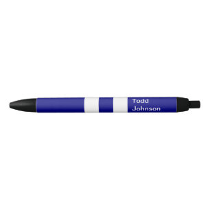 Mit Monogramm Navy Strip Pen Kugelschreiber