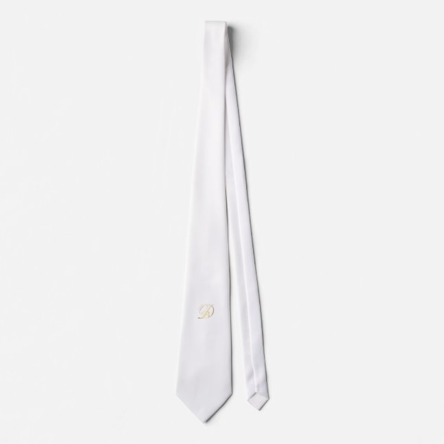 Mit Monogramm Neck Tie für Diner en Blanc Krawatte (Vorderseite)
