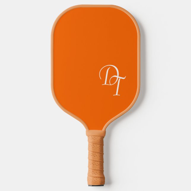 Mit Monogramm - Neonorange Pickleball Schläger (Vorderseite)