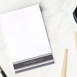 Mit Monogramm neutrale Streifen Post-it Klebezettel