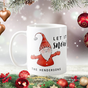 Mit Monogramm Niedlicher Gnome Weihnachten - Schne Kaffeetasse