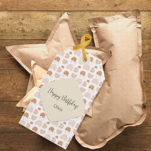Mit Monogramm Niedlicher Regenbogen Fall Pastete W Geschenkanhänger