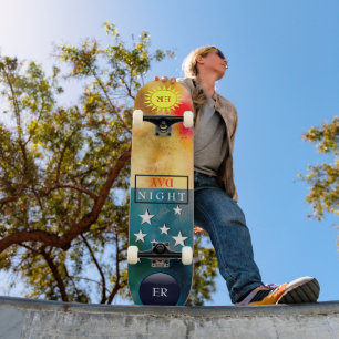 Mit Monogramm Night VS Day Skateboard